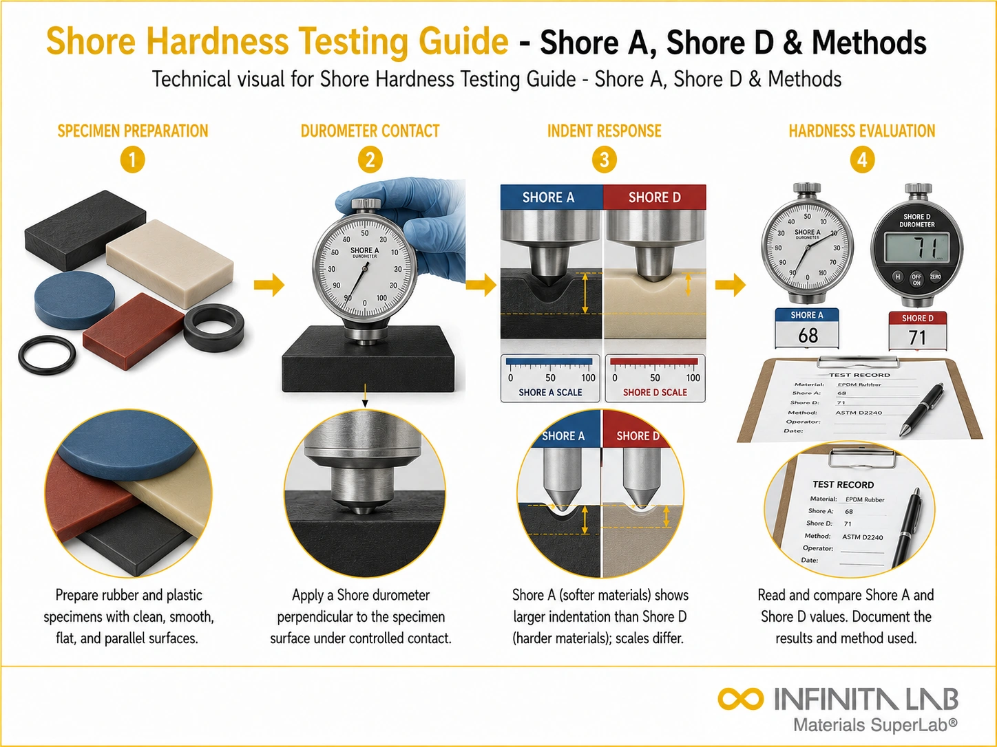 Shore Hardness Testing Guide – Shore A, Shore D & Methods