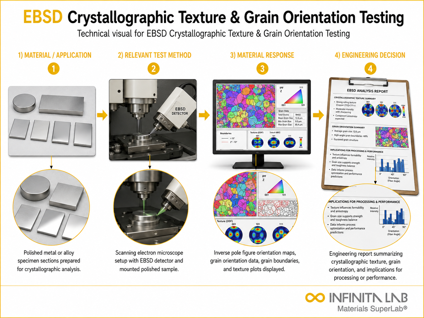 EBSD Crystallographic Texture & Grain Orientation Testing