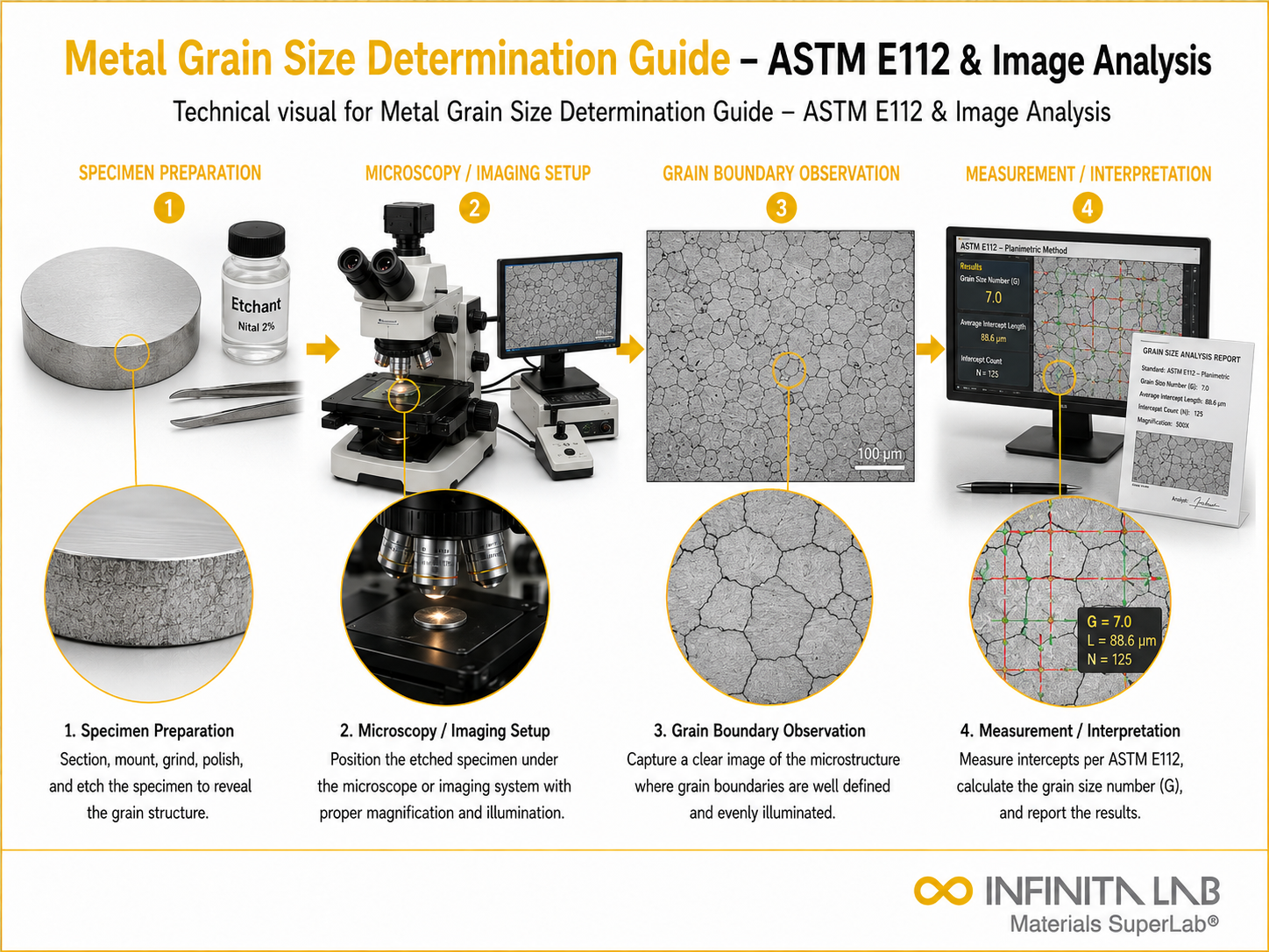 Metal Grain Size Determination Guide – ASTM E112 & Image Analysis