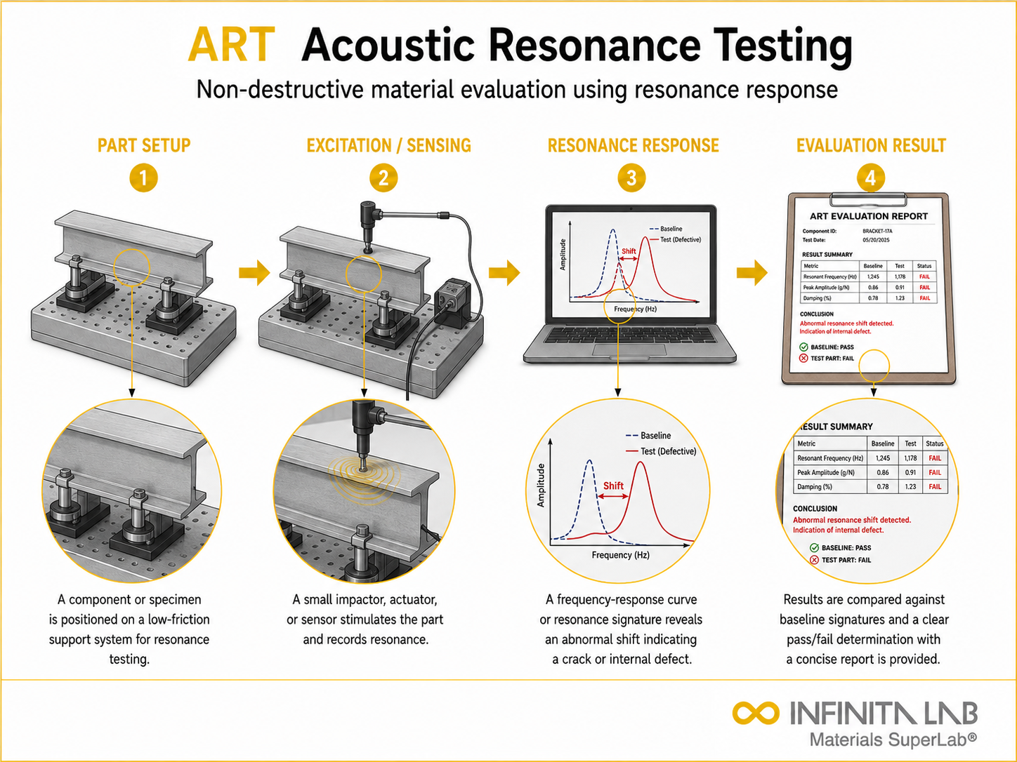 Acoustic Resonance Testing (ART) for Non-Destructive Material Evaluation