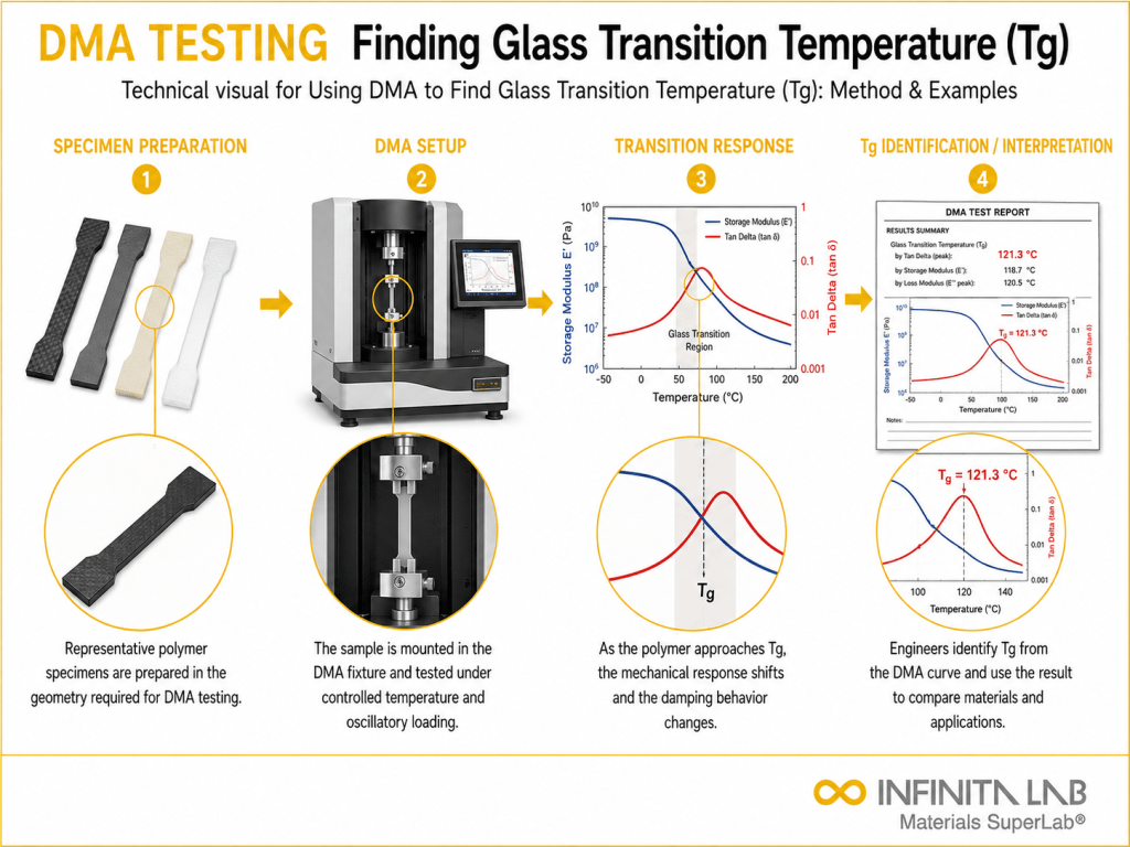 Infinita Engineering Visual showing Using Dma To microscopy / imaging workflow for using dma to find glass transition temperature (tg): method & examples.
