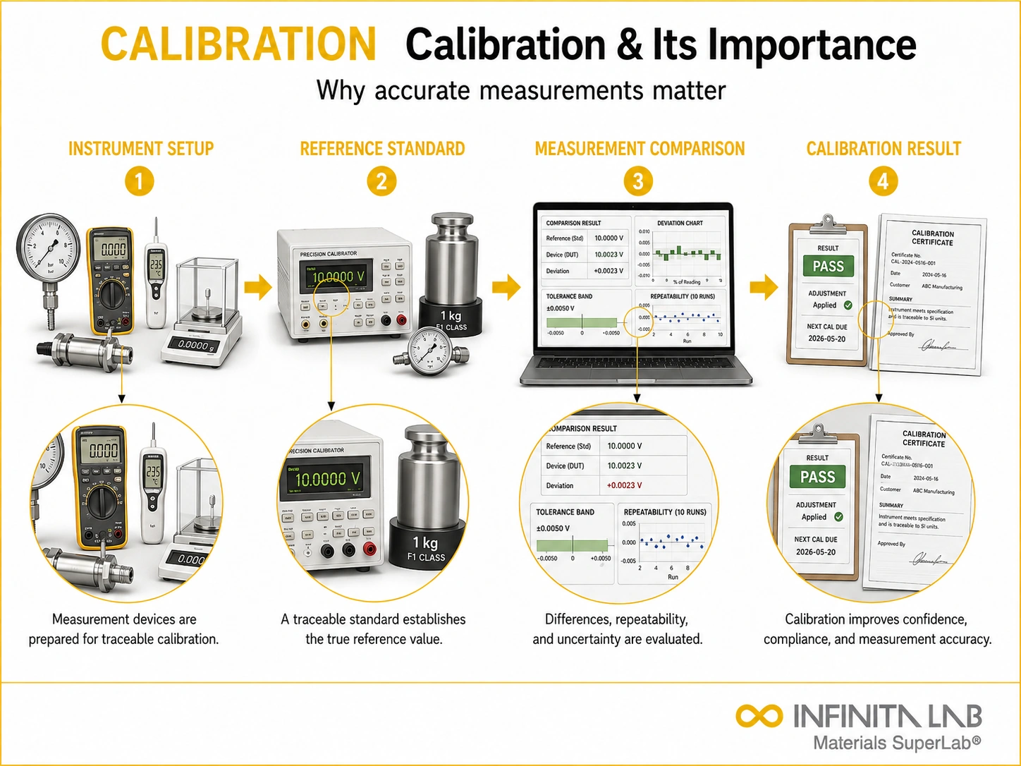Infinita Engineering Visual showing Calibration Its Importance calibration / measurement accuracy workflow for calibration & its importance: why accurate measurements matter.