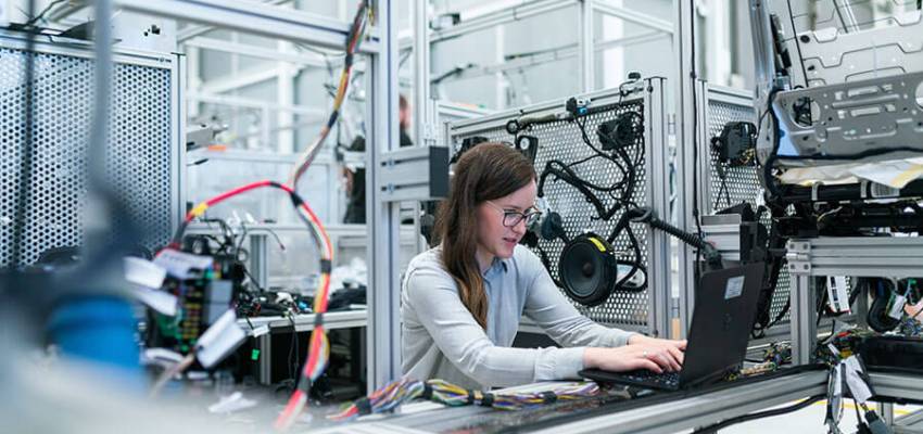 TEM micrograph showing coherent precipitates in age-hardened aluminum alloy