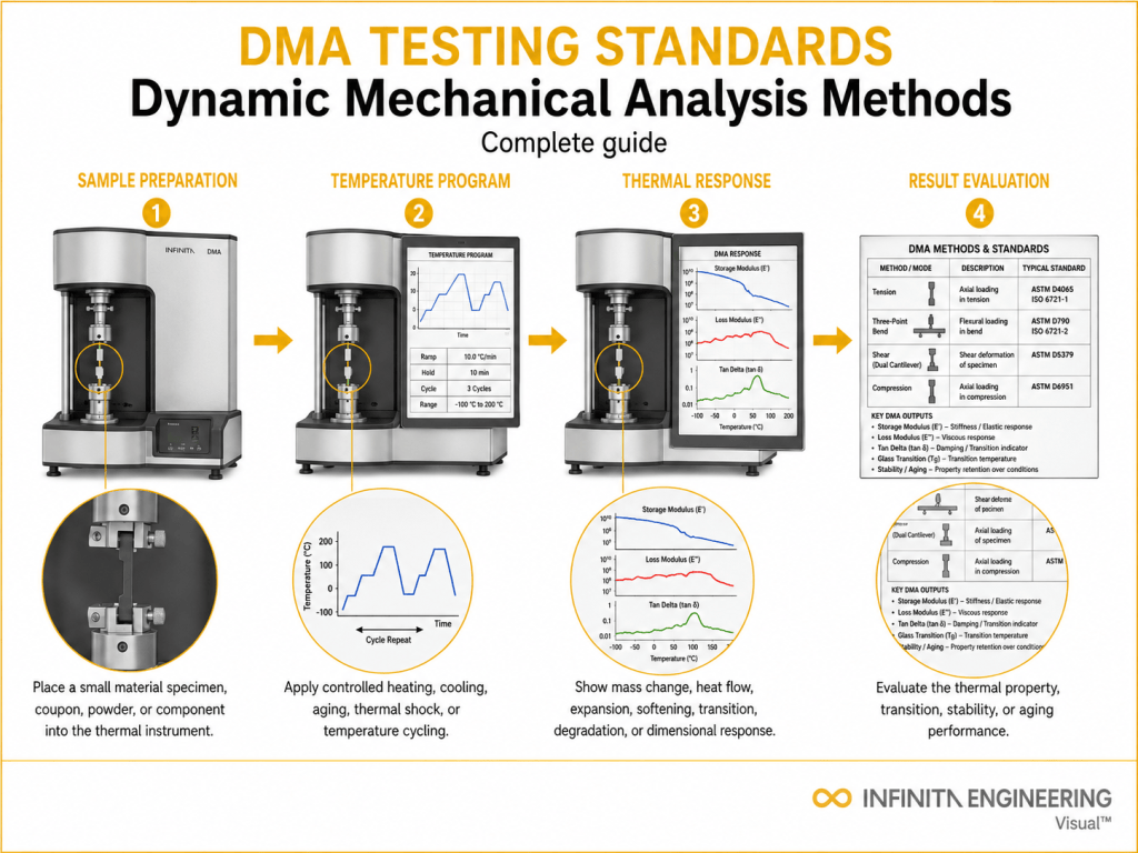 Dma Rigging DMA Testing Standards Guide | ASTM E1640 & ISO 6721 | Infinita Lab