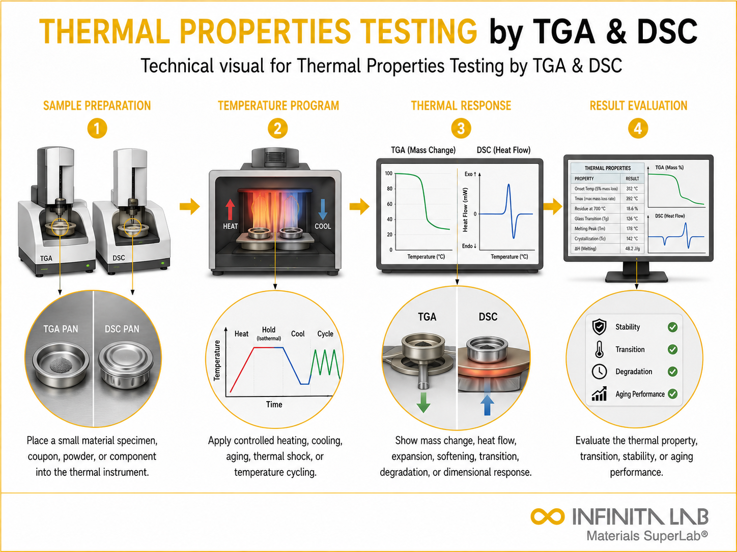 Thermal Properties Testing by TGA & DSC