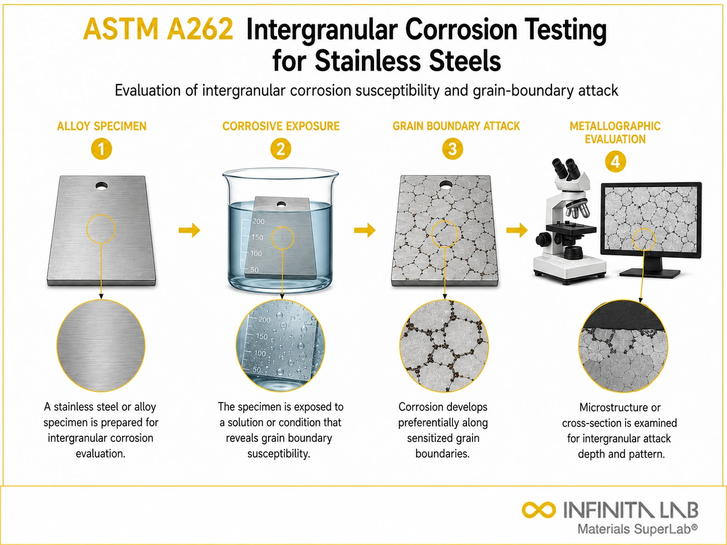 ASTM A262 Intergranular Corrosion Testing for Stainless Steels