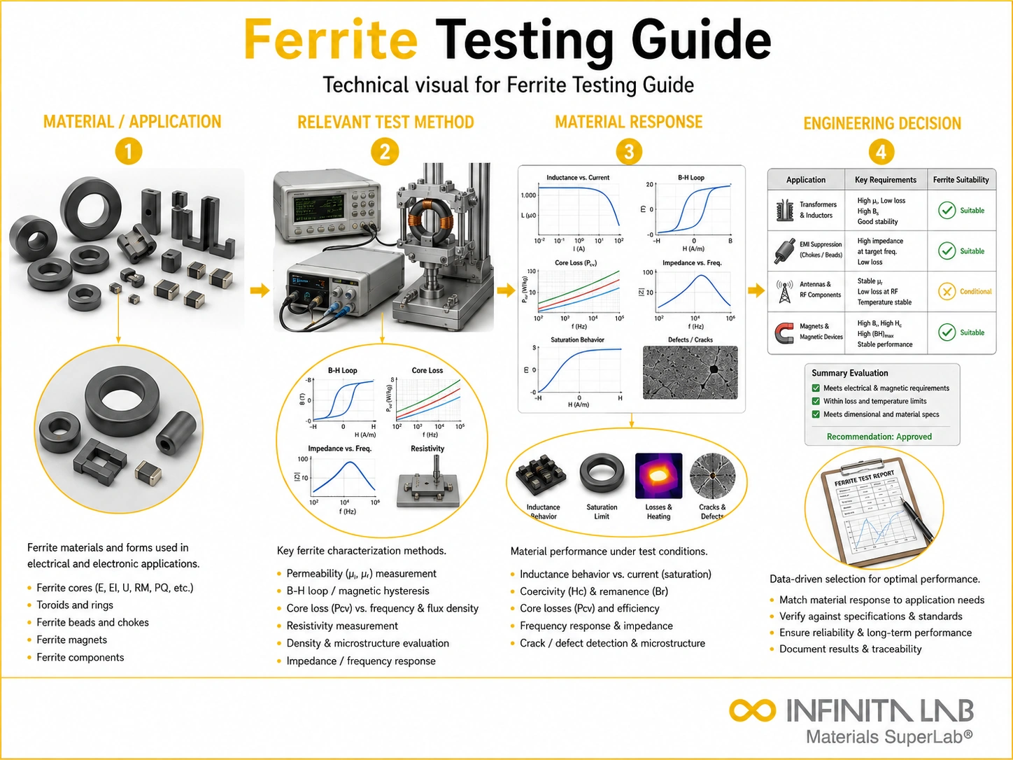 Infinita Engineering Visual showing Ferrite Testing Guide general testing / industry guide workflow for ferrite testing guide.