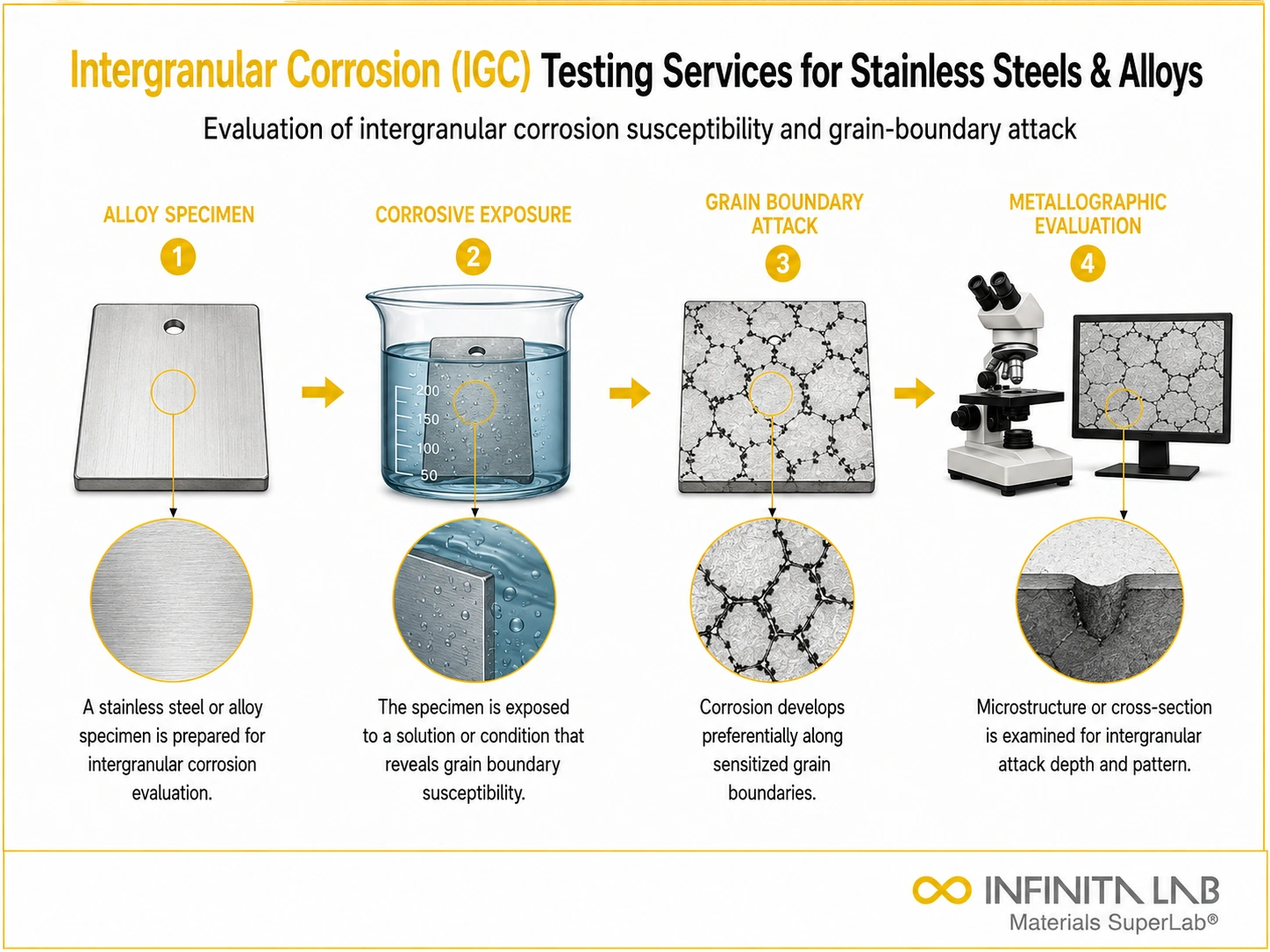 Intergranular Corrosion (IGC) Testing Services for Stainless Steels & Alloys
