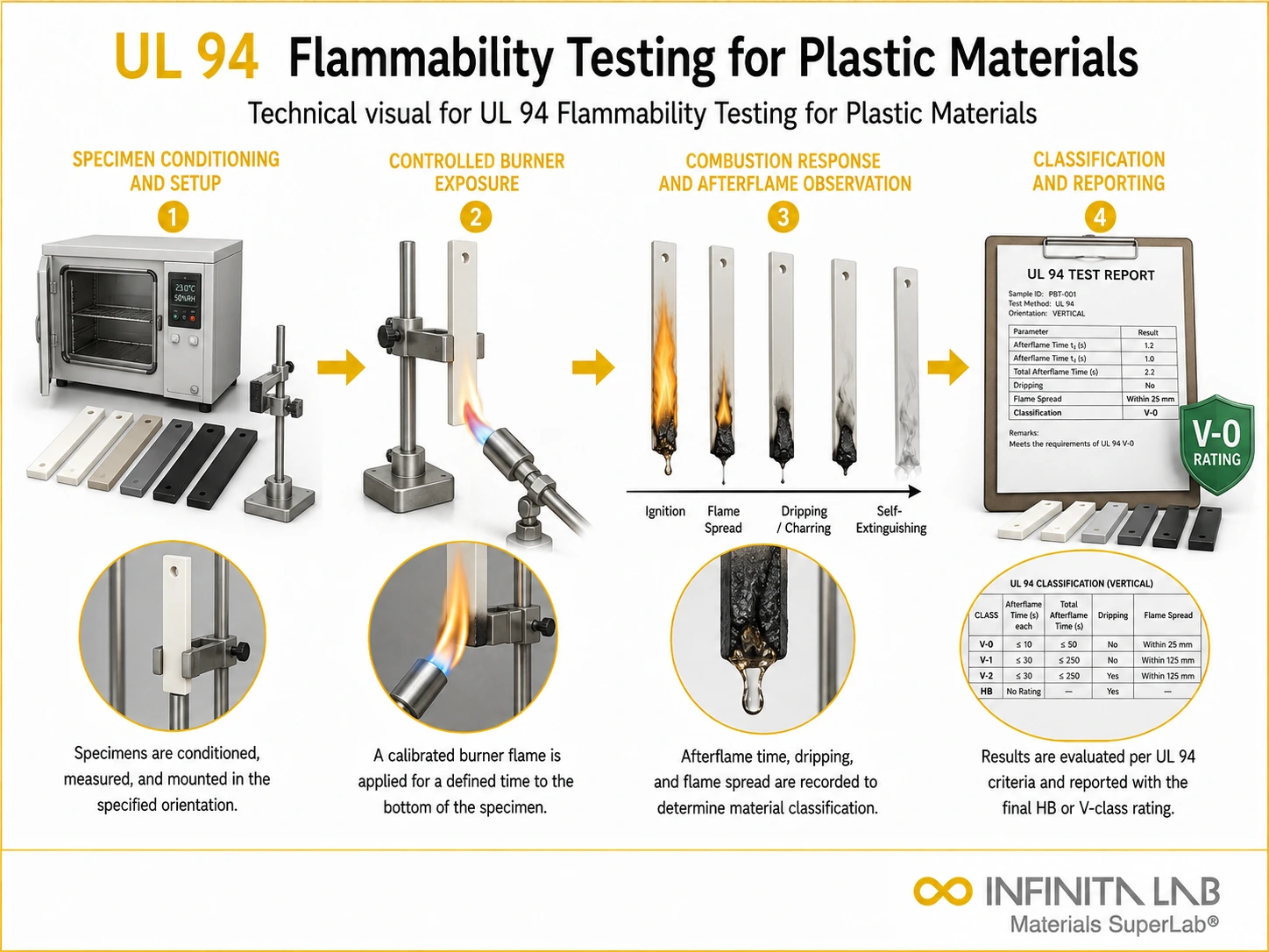 UL 94 Flammability Testing for Plastic Materials