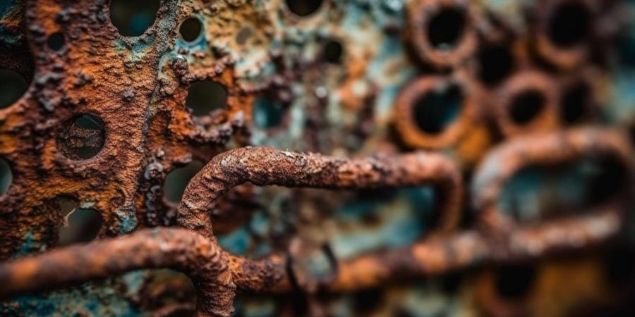 Fractured steel fastener showing intergranular cracking from hydrogen embrittlement