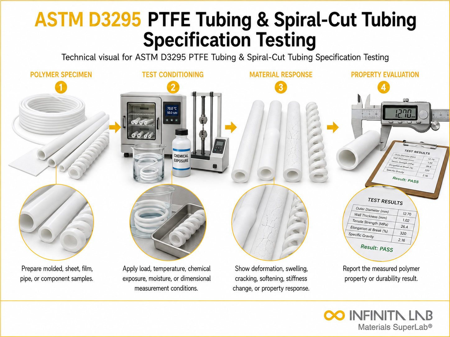 ASTM D3295 PTFE Tubing & Spiral-Cut Tubing Specification Testing