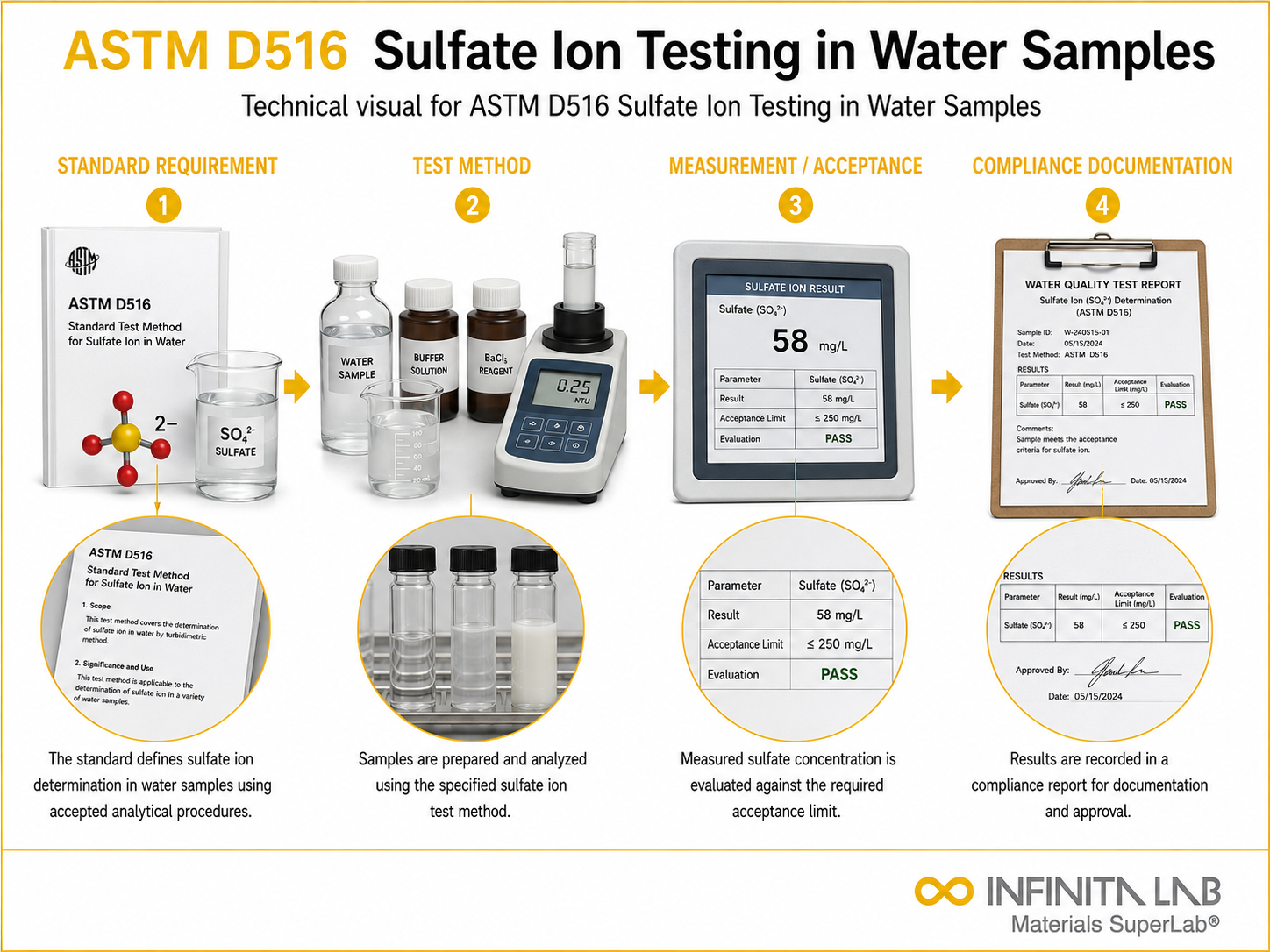 ASTM D516 Sulfate Ion Testing in Water Samples
