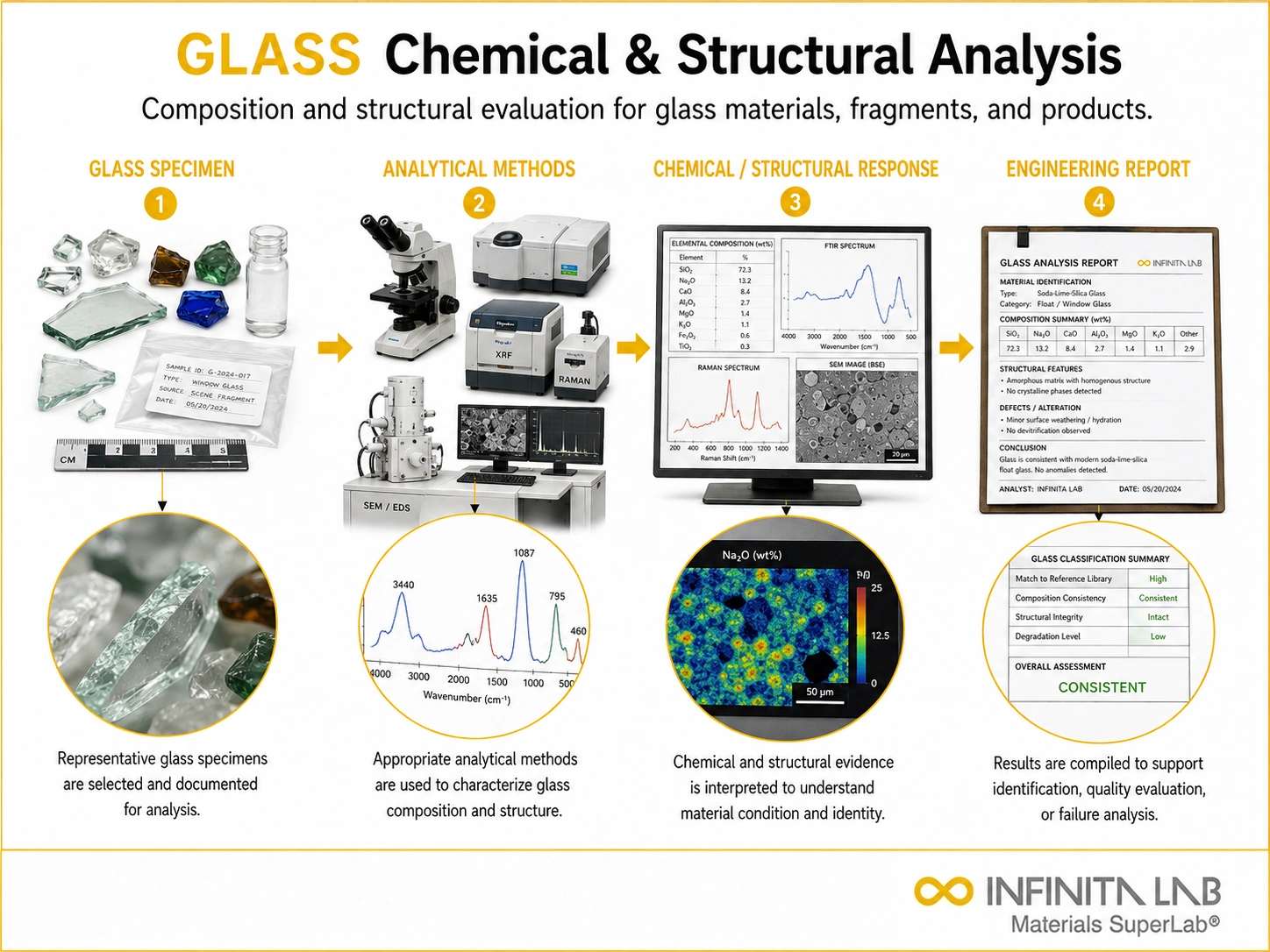 Glass Chemical & Structural Analysis Testing Services