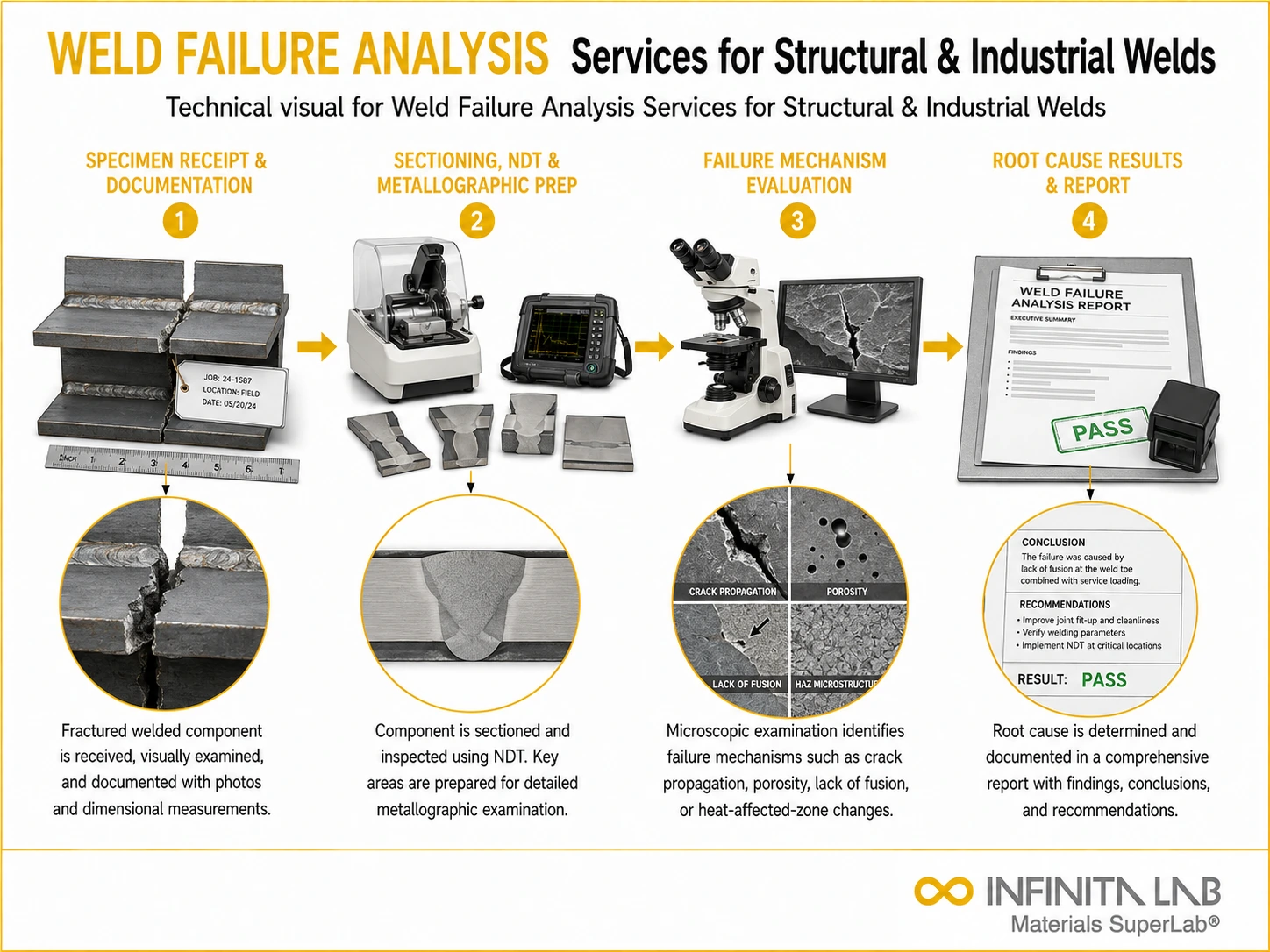 Weld Failure Analysis Services for Structural & Industrial Welds