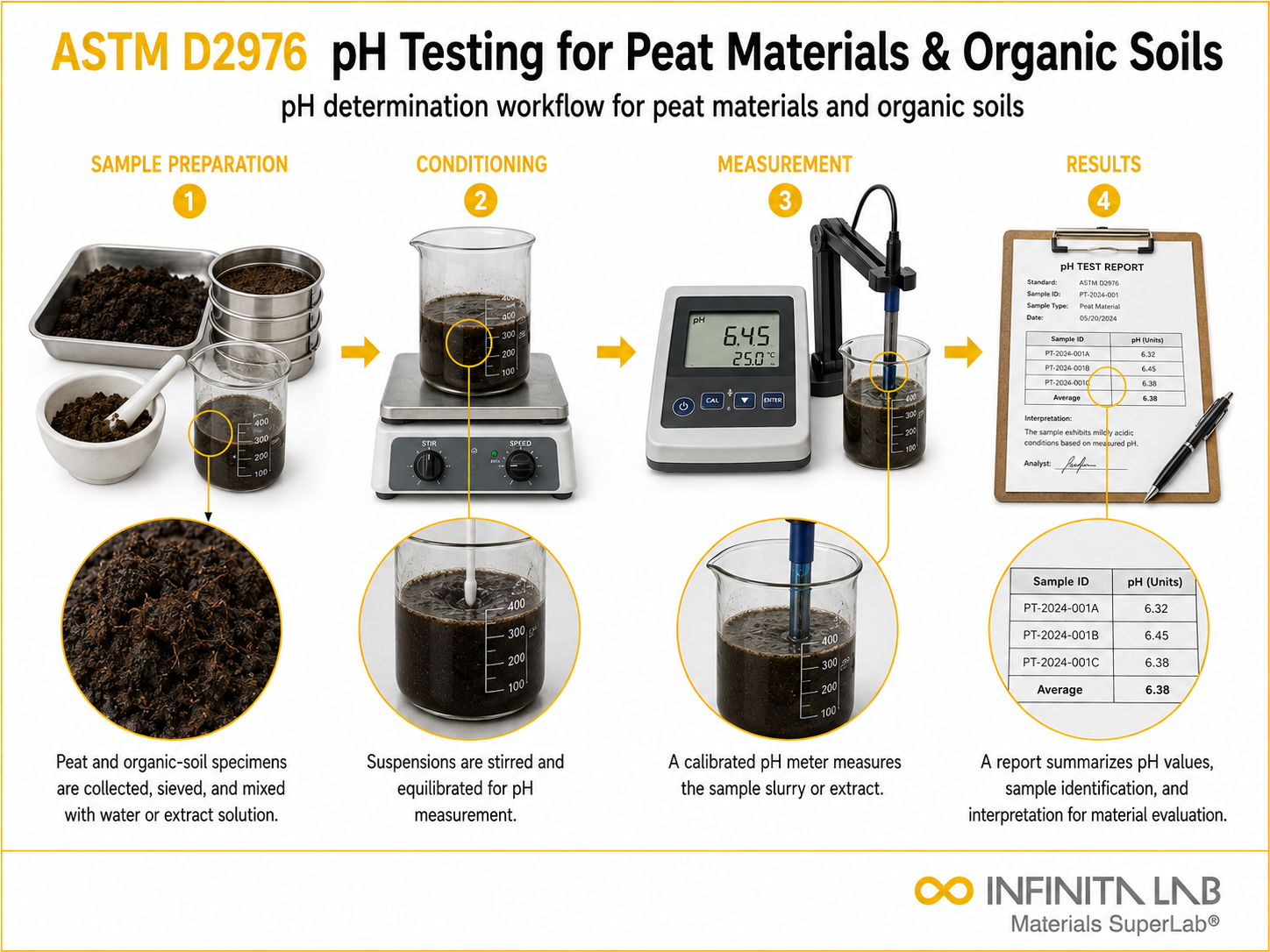 ASTM D2976 pH Testing for Peat Materials & Organic Soils