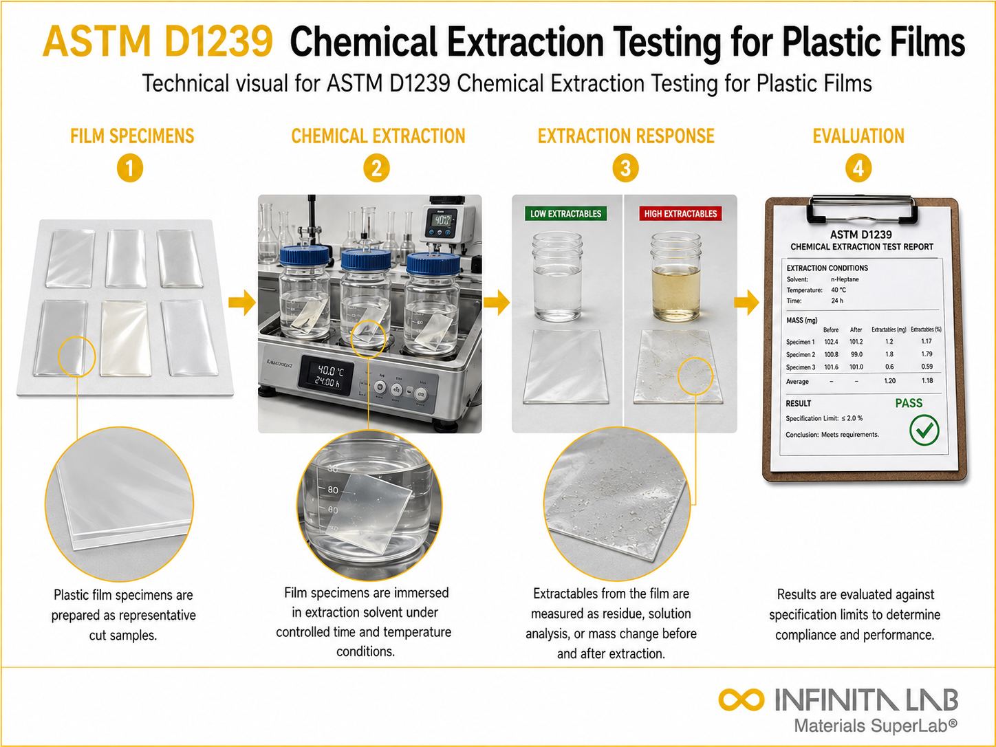 ASTM D1239 Chemical Extraction Testing for Plastic Films