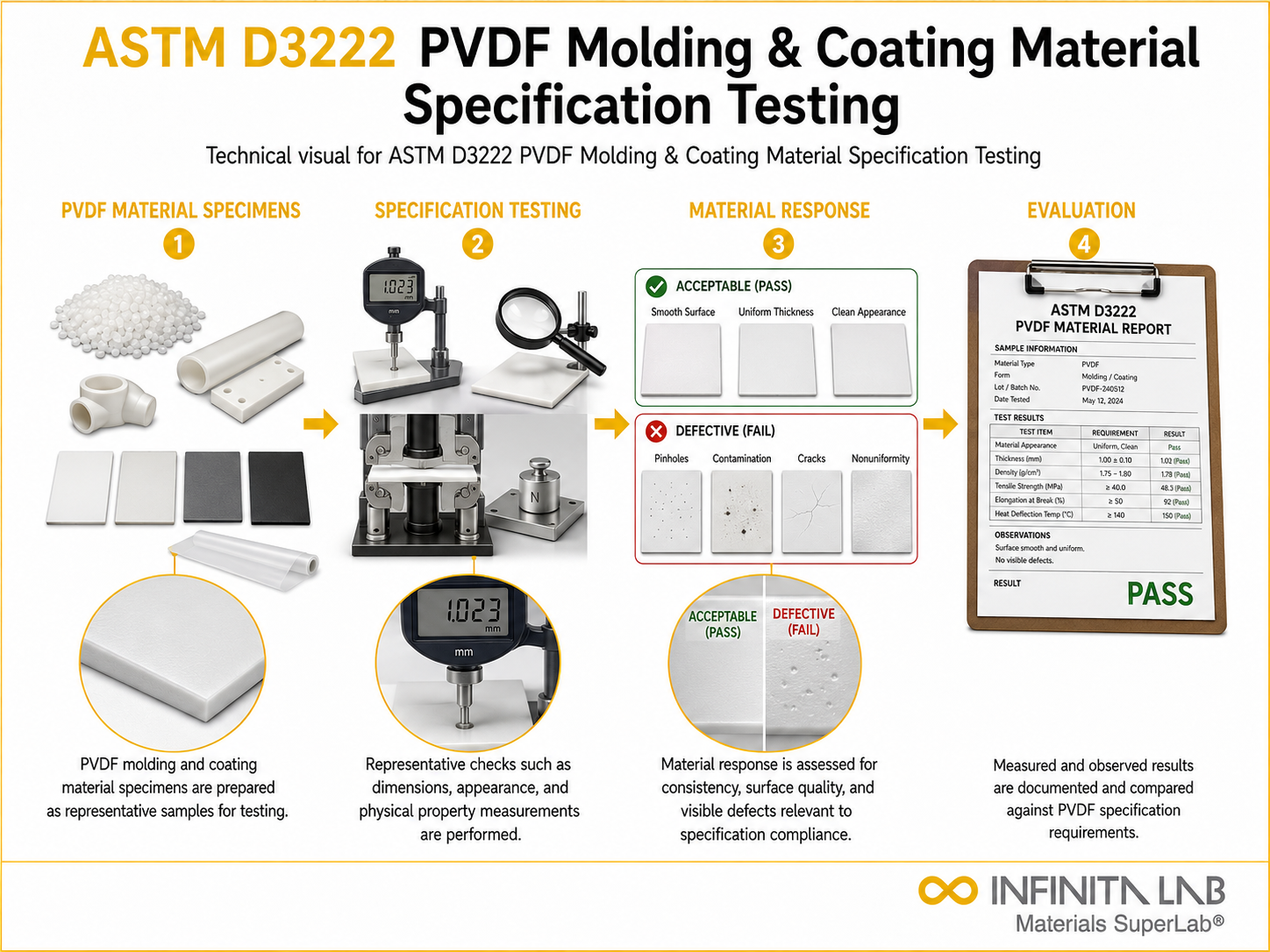 ASTM D3222 PVDF Molding & Coating Material Specification Testing