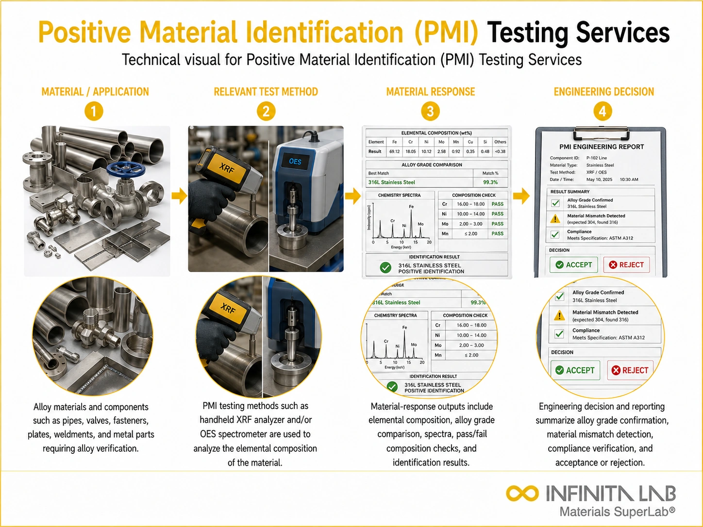 Positive Material Identification (PMI) Testing Services