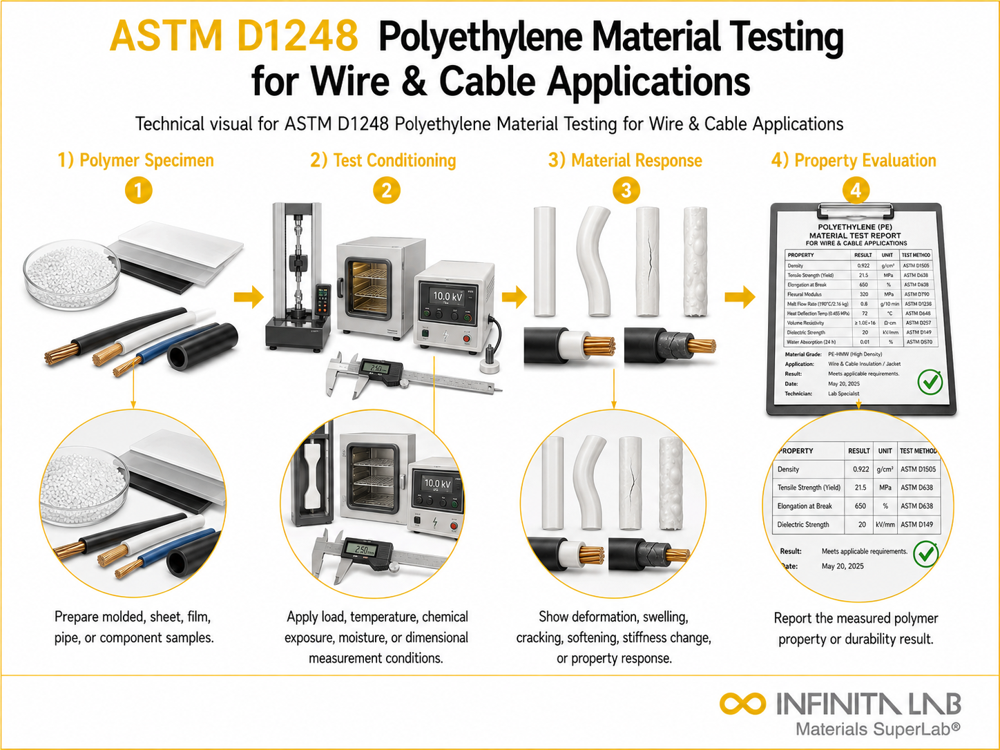 ASTM D1248 Polyethylene Material Testing for Wire & Cable Applications