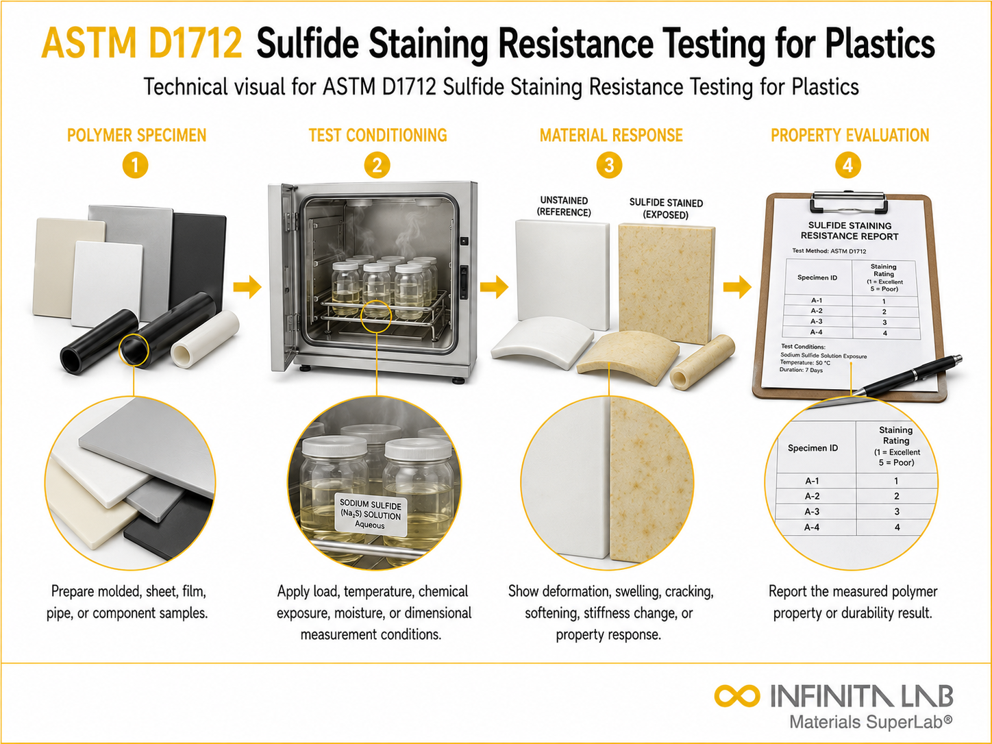 ASTM D1712 Sulfide Staining Resistance Testing for Plastics