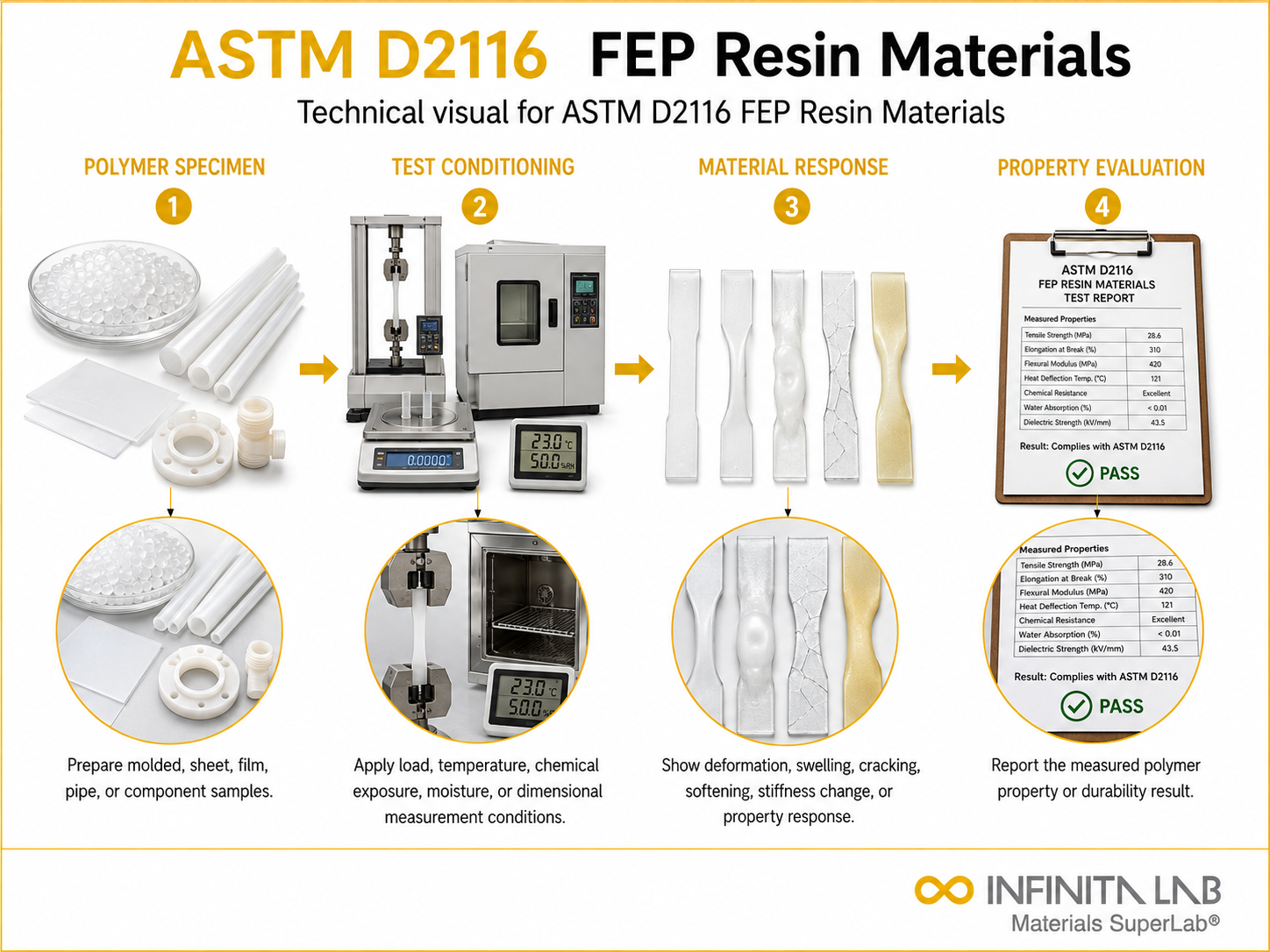 ASTM D2116: FEP Resin Materials Testing Services