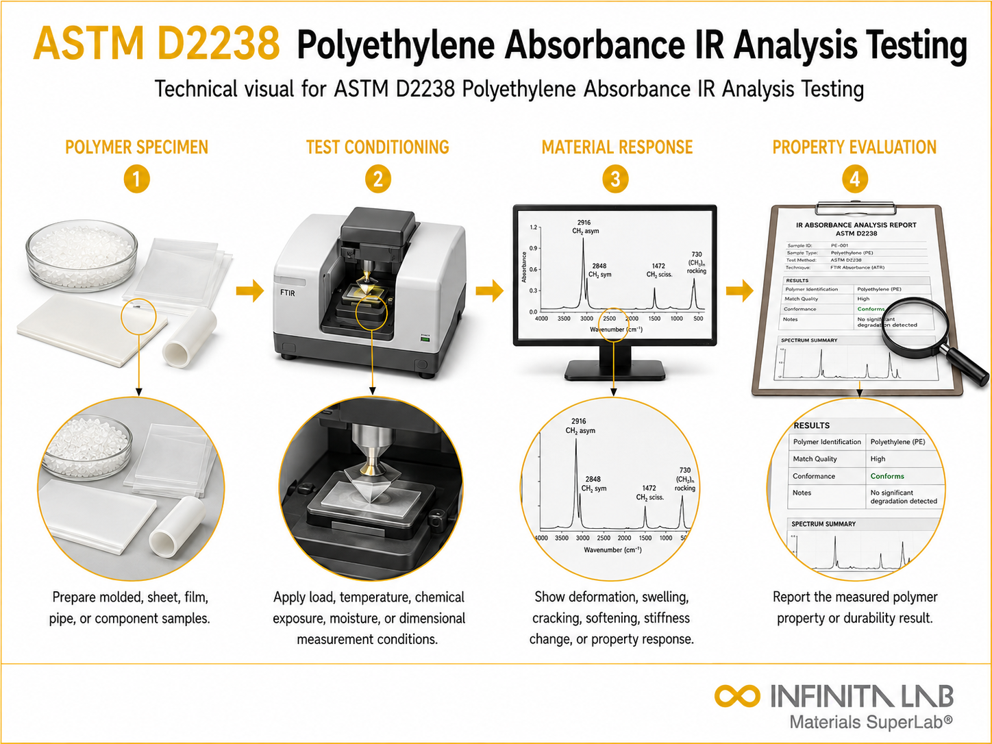 ASTM D2238 Polyethylene Absorbance (IR) Analysis Testing