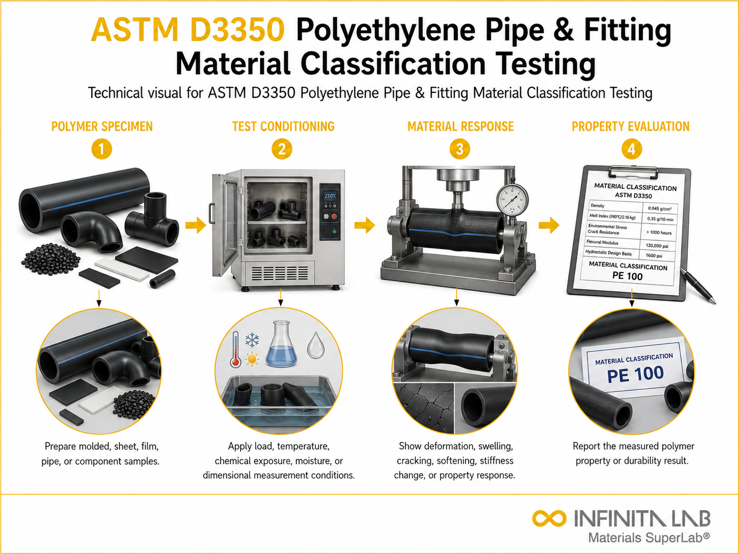 ASTM D3350 Polyethylene Pipe & Fitting Material Classification Testing