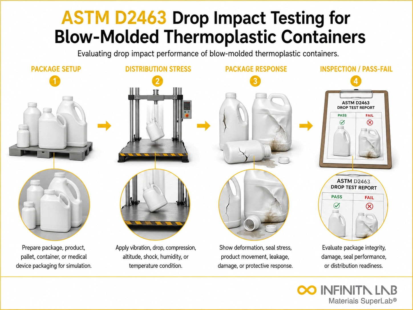 ASTM D2463 Drop Impact Testing for Blow-Molded Thermoplastic Containers