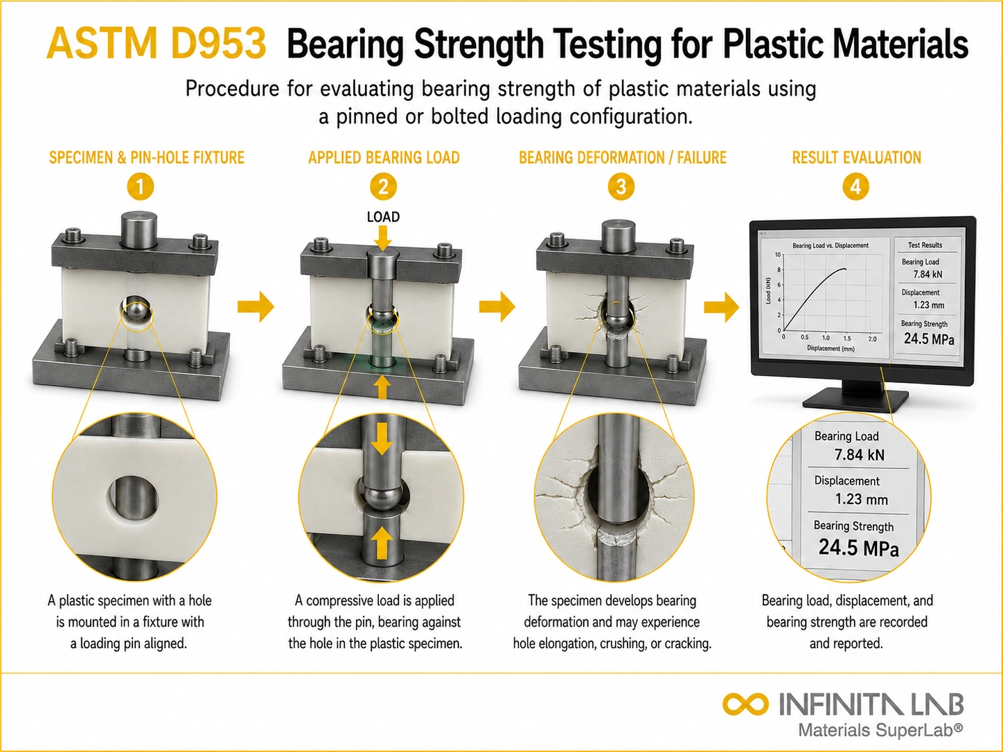 ASTM D953 Bearing Strength Testing for Plastic Materials