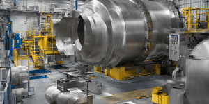 ICP-MS instrument analyzing heavy metal concentrations in environmental sample