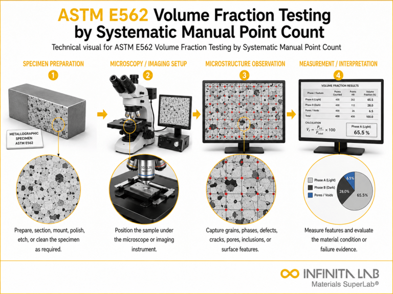 ASTM E562 Volume Fraction Point Count Testing | Metallographic Phase ...