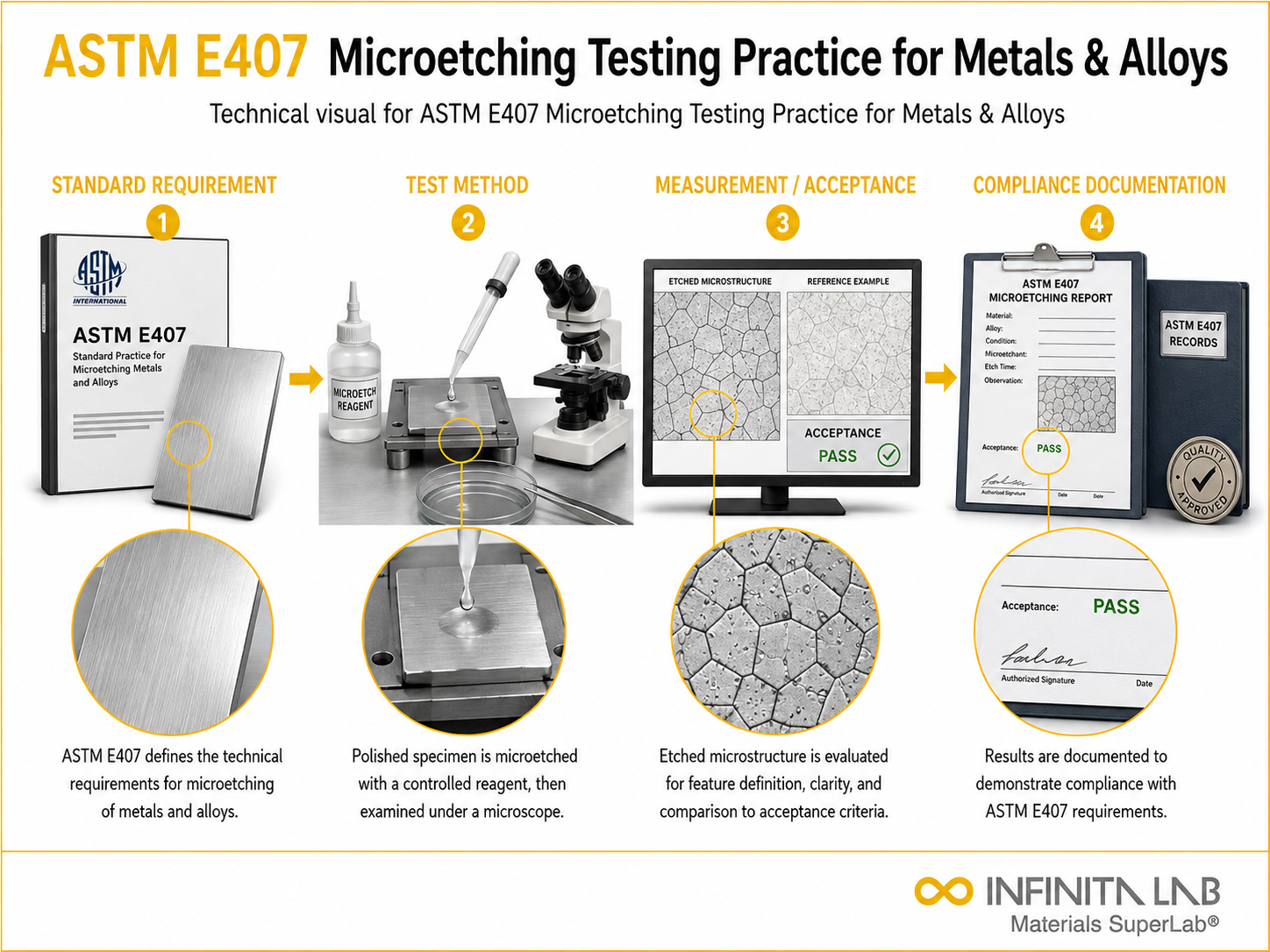 ASTM E407 Microetching Testing Practice for Metals & Alloys