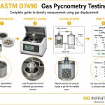 Infinita Engineering Visual showing ASTM D7490 general testing / industry guide workflow for astm d7490: gas pycnometry testing — complete guide.