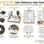 Infinita Engineering Visual showing ASTM E1980 general testing / industry guide workflow for astm e1980: solar reflectance index (sri) testing — method & calculation guide.